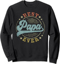 Best Papa Ever Father's Day Papa Gifts Vintage Emblem Sweatshirt